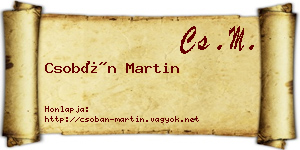 Csobán Martin névjegykártya